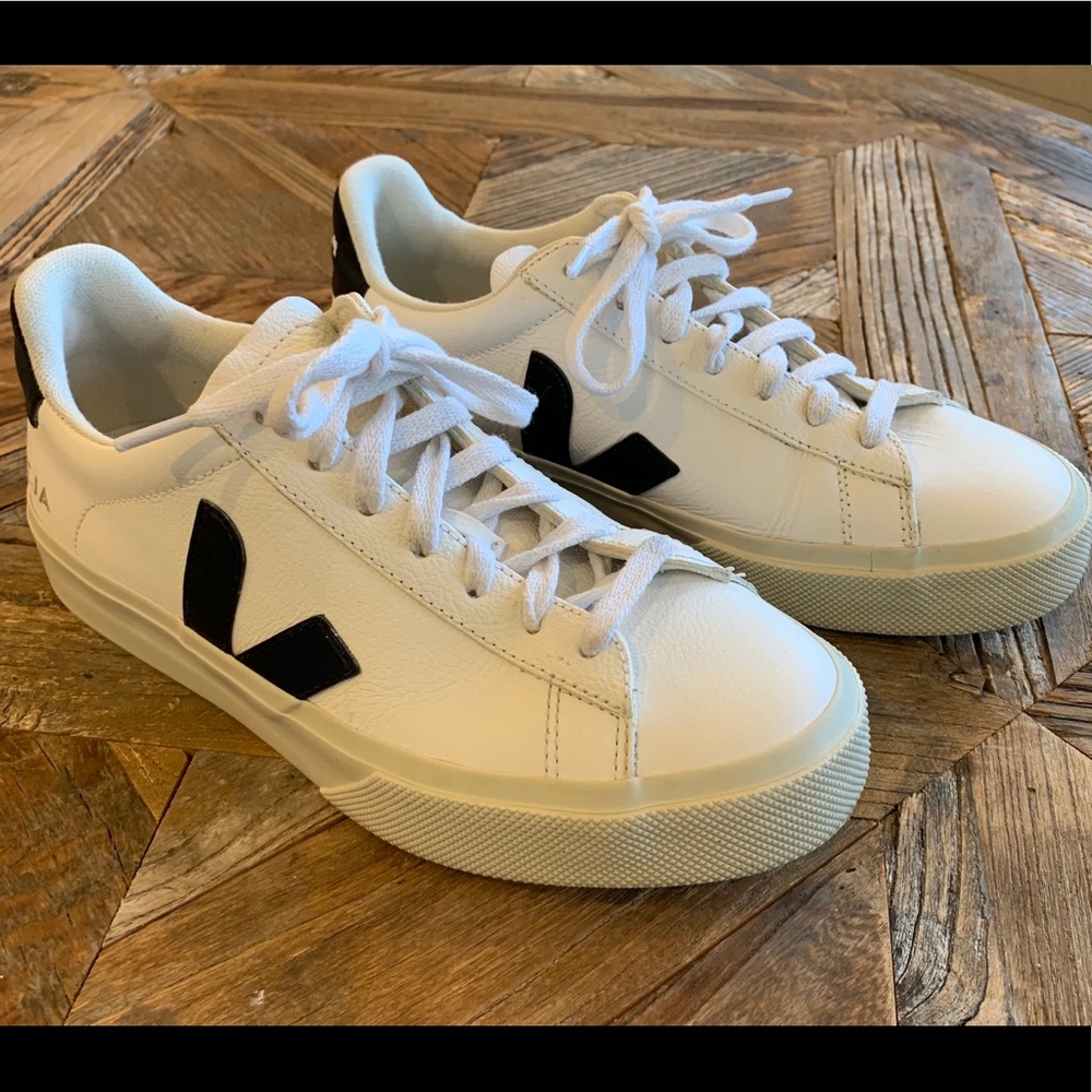 Womens Veja campo white black sneakers